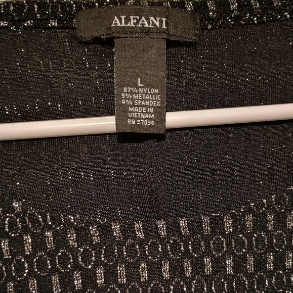 Alfanin Women's Black and White Metallic Top - Picture 7 of 7